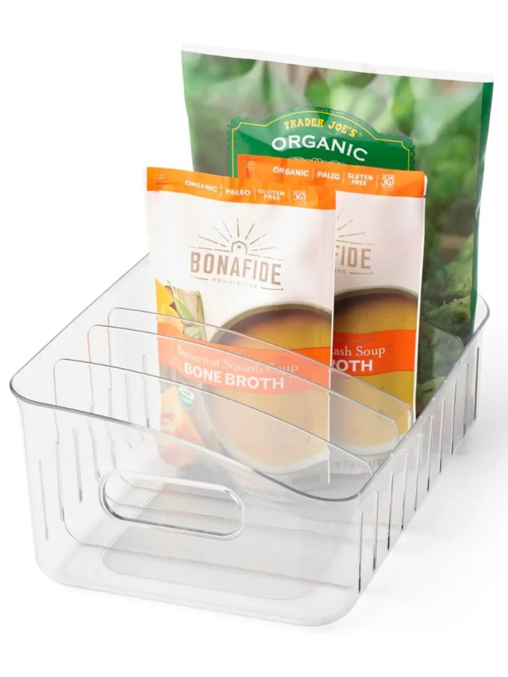 Freezer Organizer BPA-Free with Adjustable Dividers and Handle NWOT